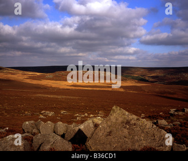 The Carl Wark Bronze Age Hill Fort  Hathersage Moor Grindleford Peak District National Park  Derbyshire England Stock Photo