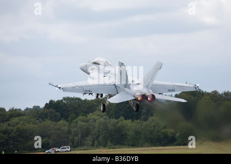 Boeing F A 18 Super Hornet vfa 106 at Farnborough International Airshow July 2008 Stock Photo