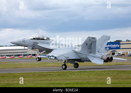 Boeing F A 18 Super Hornet vfa 106 at Farnborough International Airshow July 2008 Stock Photo