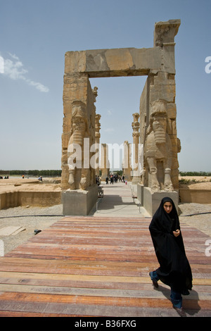 Gate of All Nations at Persepolis in Iran Stock Photo