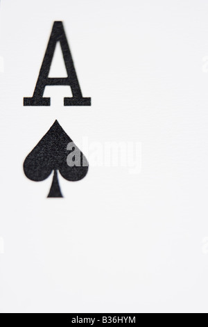 Ace of spades playing card (close up) Stock Photo