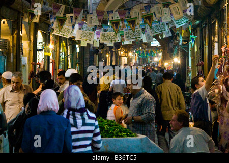 Inside the Aleppo Souk in the Old City in Aleppo Syria Stock Photo