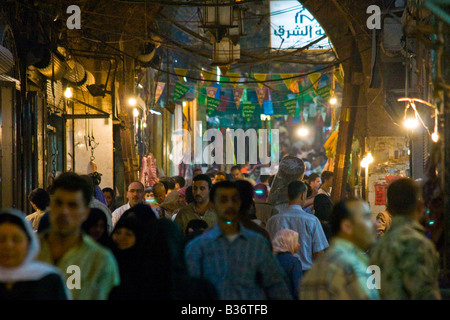 Inside the Aleppo Souk in the Old City in Aleppo Syria Stock Photo