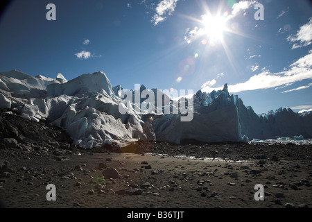 A view of the Perito Moreno Glacier, Los Glaciares National Park, Patagonia in Argentina. Stock Photo