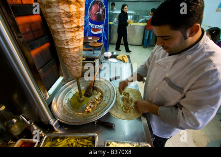 Chicken Shawarma in Latakia Syria Stock Photo