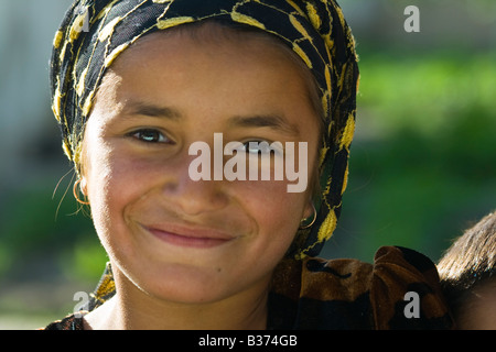 Portrait of a Young Tajik Girl in Ishkashim Tajikistan Stock Photo