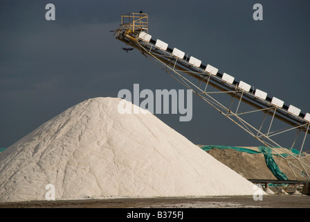 Salt plant near Geelong on Port Phillip Bay in Victoria Australia Stock Photo