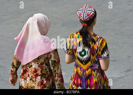Two Uyghur Women in Old Kashgar in Xinjiang Province China Stock Photo