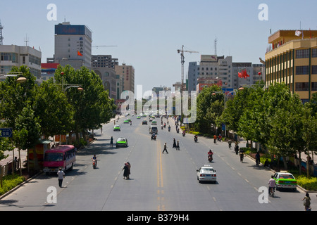 Street Scene in Kashgar in Xinjiang Province China Stock Photo