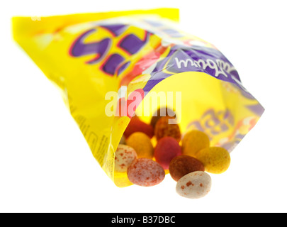 Opened Packet of Cadburys Mini Eggs Stock Photo