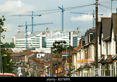 University Hospital Birmingham UHB NHS Foundation Trust runs the Queen Elizabeth and Selly Oak Hospitals under construction. Stock Photo