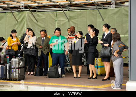 Friendly Airport Limousine Bus Stop, Narita JP Stock Photo