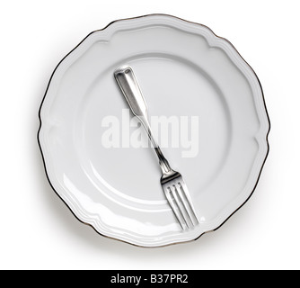 Dinner Plate fork Stock Photo