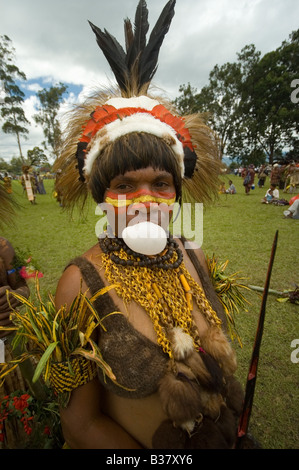 PNG Dancer Goroka Show Singsing Stock Photo