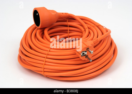 Coiled Extension Cord Stock Photo