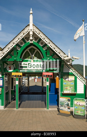 Pleasure boat booking office Bowness on Windermere Cumbria England UK United Kingdom GB Great Britain Stock Photo