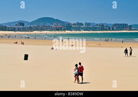 Spain, Cantabria: Beach El Sable in Laredo Stock Photo