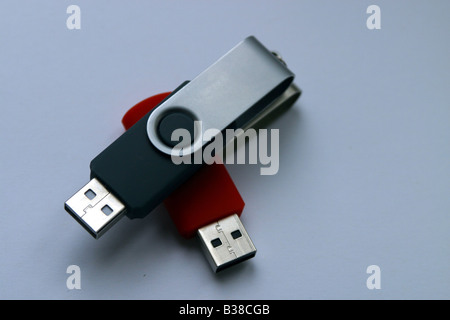 two usb computer memory ram sticks Stock Photo