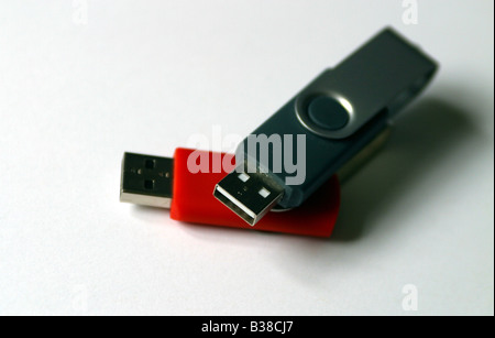 two usb computer memory ram sticks Stock Photo