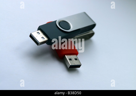 two usb computer memory ram sticks Stock Photo