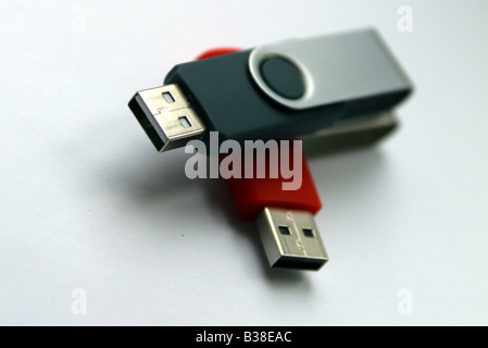 two usb computer memory ram sticks Stock Photo