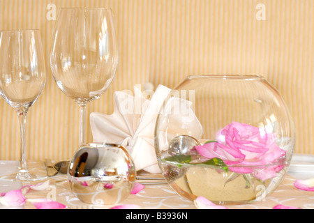 Tischdekoration in einem Hotel, table decoration Tischdekoration in einem Hotel, table decoration