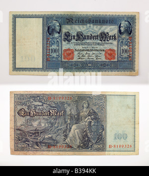 old German berlin alexandra bank currency Stock Photo