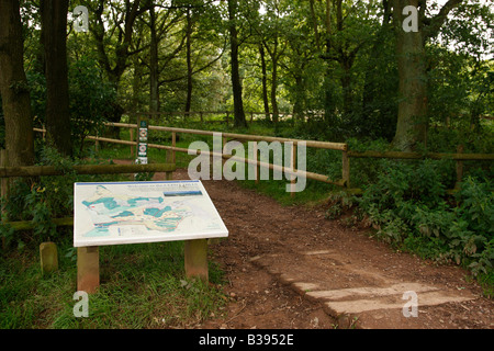 entrance to the clent hills from the walton lane car park part of the national trust worcestershire england uk Stock Photo