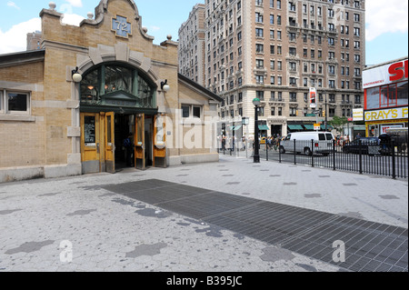 West 72nd Street Subway Station and Broadway Stock Photo