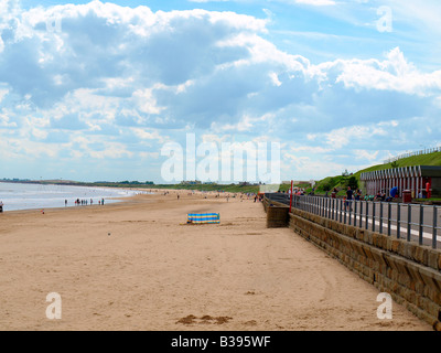 The south beach and bay at Bridlington,North Yorkshire,uk. Stock Photo