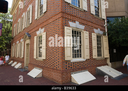 Graff House aka Declaration House where Thomas Jefferson drafted Declaration of Independence Philadelphia Pennsylvania Stock Photo