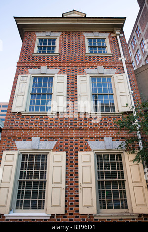 Graff House aka Declaration House where Thomas Jefferson drafted Declaration of Independence Philadelphia Pennsylvania Stock Photo