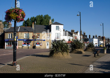 Chatteris is one of four market towns in the Fenland district of Cambridgeshire, situated in The Fens. Stock Photo
