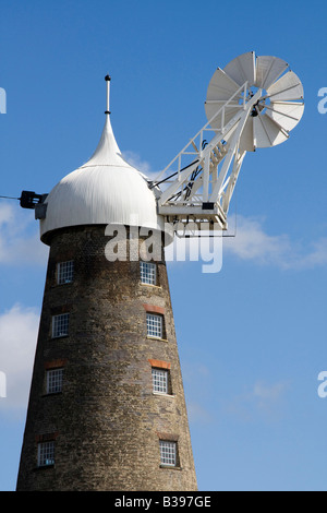 Moulton tower windmill in the Lincolnshire village of Moulton is claimed to be the tallest tower mill - 97 ft high -england Stock Photo