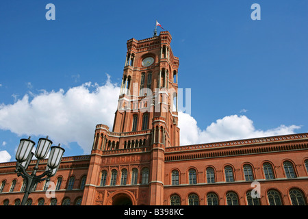 Deutschland, Berlin, das rote Rathaus, Germany, Berlin Red Town Hall Stock Photo