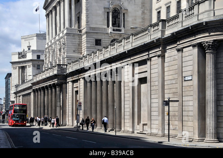 The front of the Bank of England in Threadneedle Street City of London England UK Stock Photo