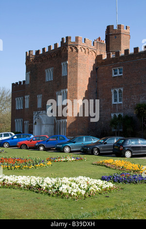 hertford castle town centre county town hertfordshire england uk gb Stock Photo