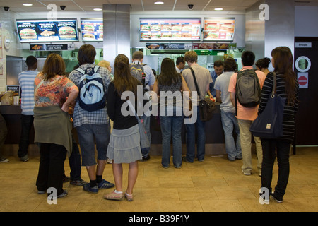 Burger King Fast-food Restaurant - Tottenham Court - London Stock Photo