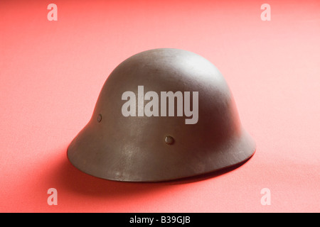 Old military helmet Stock Photo