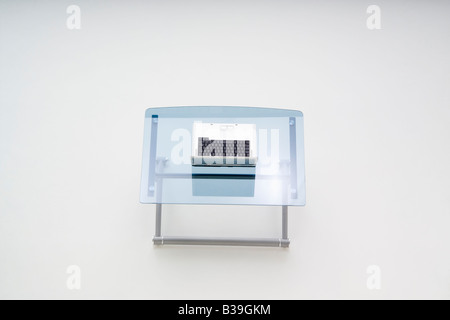 Laptop computer on desk Stock Photo
