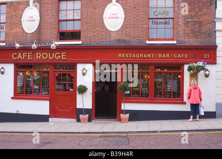 Cafe Rouge,restaurant,bar,cafe in Norwich,Norfolk,Uk Stock Photo