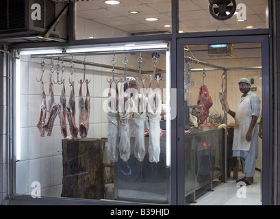 butcher shop Metzgerladen Fleischerei in Dubai Deira Old Souk Stock Photo