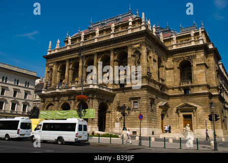 Opera House along Andrassy boulevard in Budapest Hungary Europe Stock Photo
