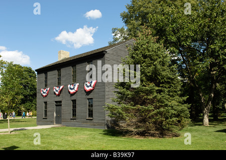 Logan County Court House, where Abraham Lincoln practiced law, at Greenfield Village in Dearborn Michigan USA. Stock Photo