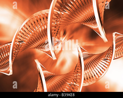 Abstract background with DNA strands Stock Photo