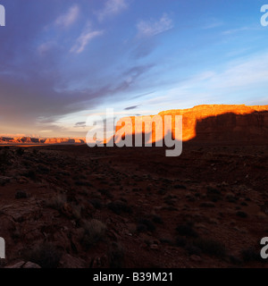 Scenic landscape of mesas in Monument Valley near the border of Arizona and Utah United States Stock Photo