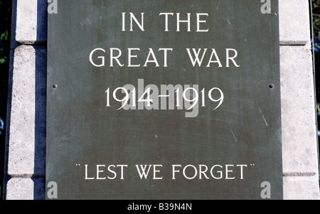 The War Memorial, Kenilworth, Warwickshire, England, UK Stock Photo