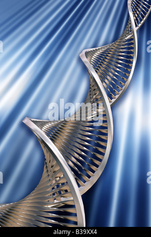 3D render of DNA strands Stock Photo