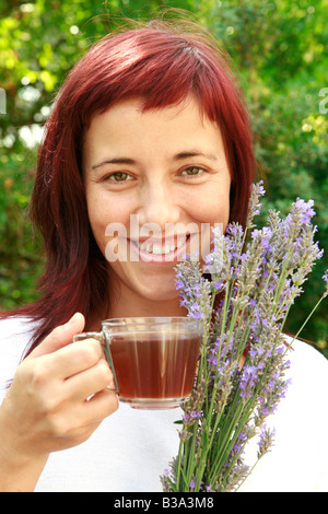 Lavender infusion Stock Photo