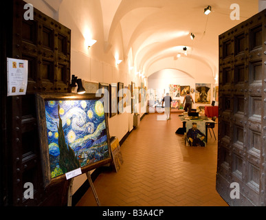 Art gallery San Gimignano Tuscany Italy Stock Photo